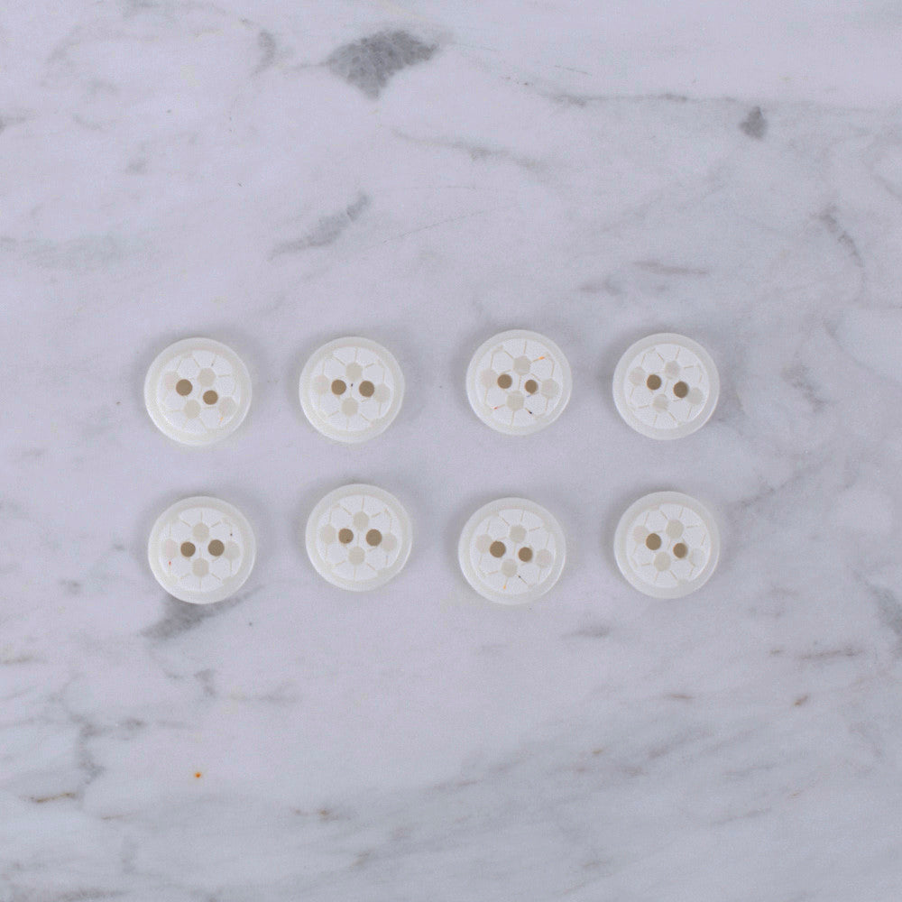 Loren Crafts 8'li Futbol Topu Beyaz Düğme - 0410